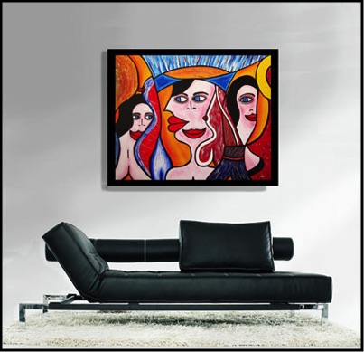 Zarum-Art-Painting-The-Hierarchy-of-Women-sofa