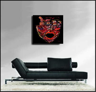 Zarum-Art-Painting-Flamenco-FACES-Series-sofa
