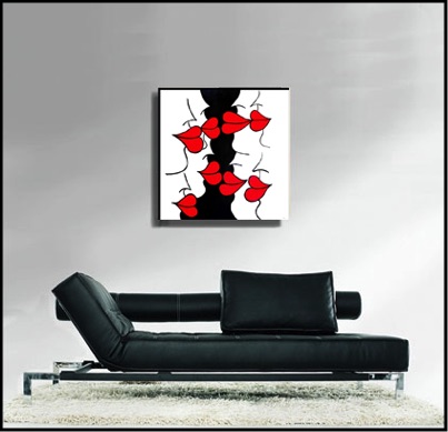 Zarum-Art-Painting-Meeting-of-the-lips-Series-sofa